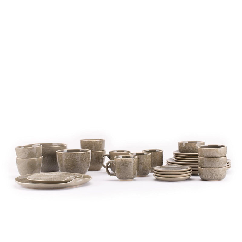 Coupe Dinnerware set Vastra Collection grey color