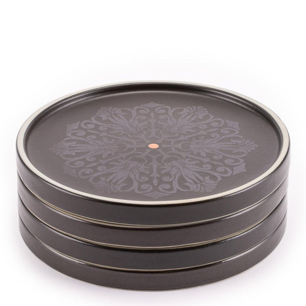 Round Appetizer Platter Reflection (Set of 4)